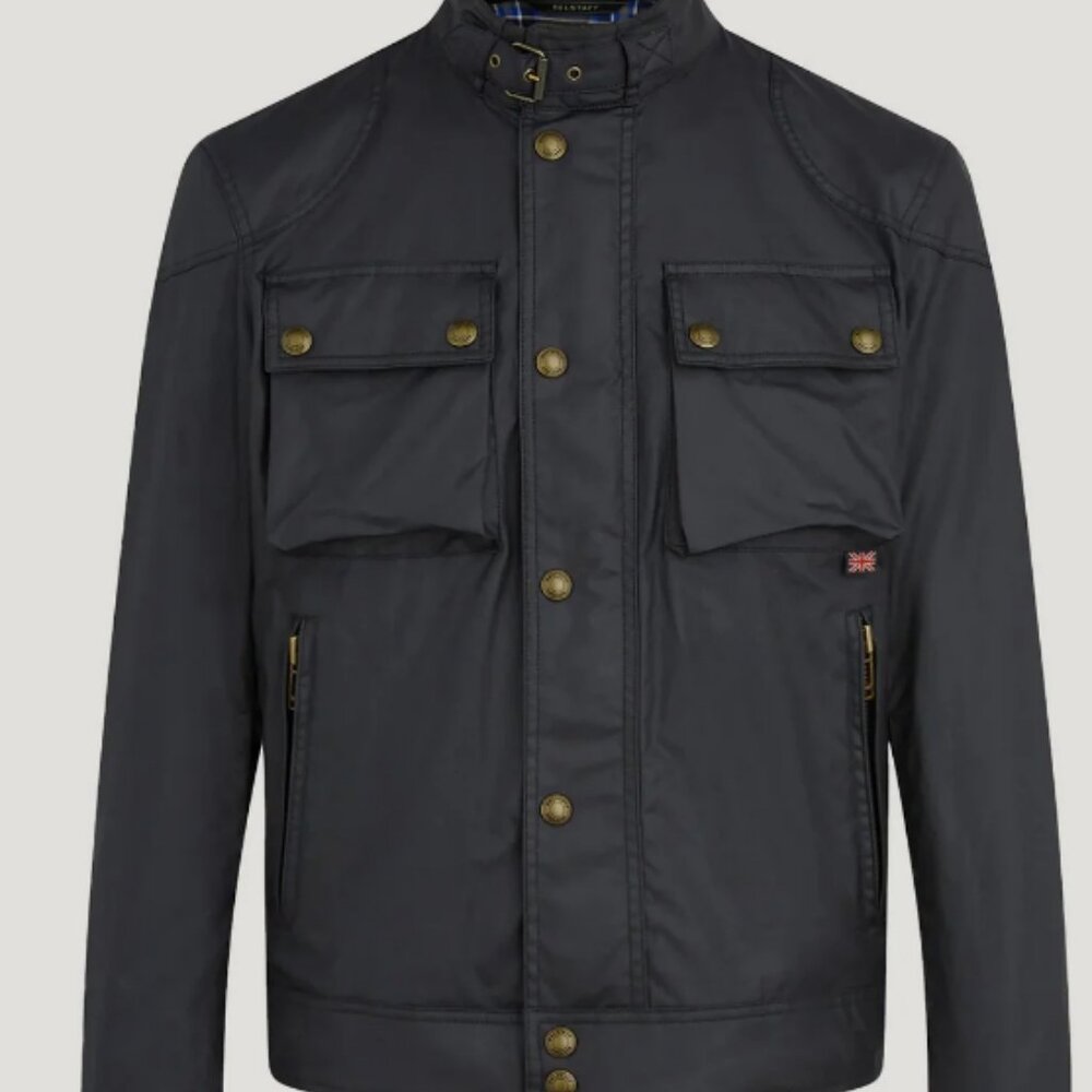 BELSTAFF RACEMASTER JACKET Iconic Waxed Cotton Jacket Size 36 UK Black New